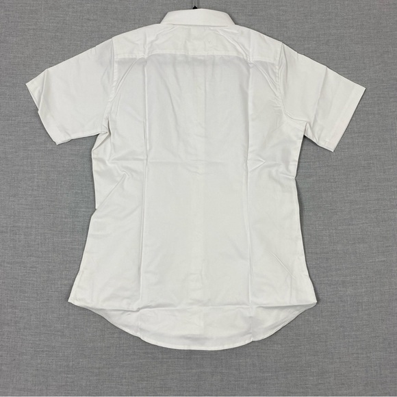 Harrington White Uniform Dress Shirt Top Cotton Button Down NEW Small - Picture 7 of 9